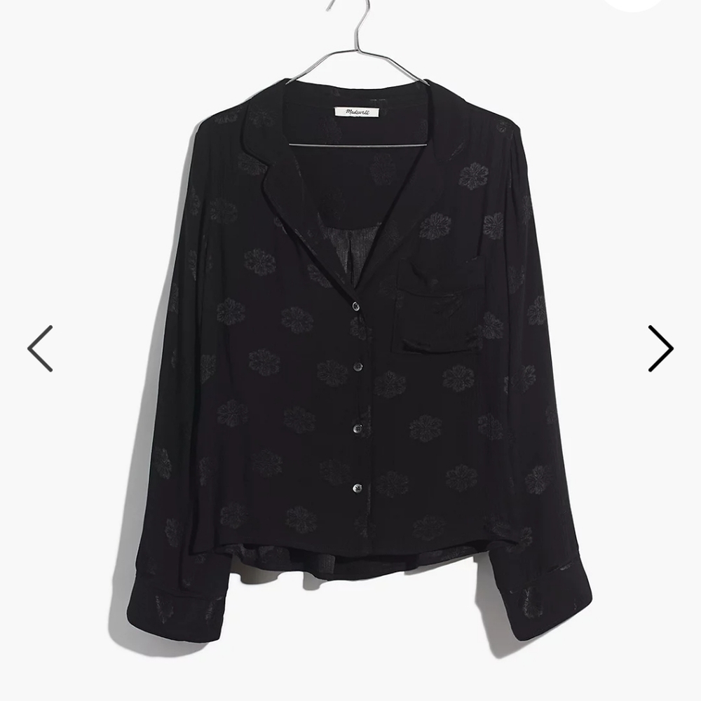 Madewell Floral Jacquard Pajama Shirt